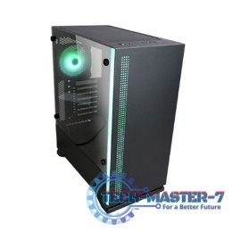 Obudowa S5 Black ATX Mid Tower PC Case RGB fan TG