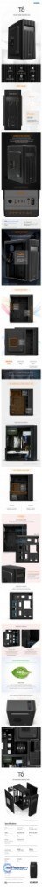 Obudowa T6 ATX Mid Tower PC Case 120mm fan ODD