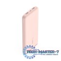 PowerBank 10 000mAh USB A i C 15W różowe złoto