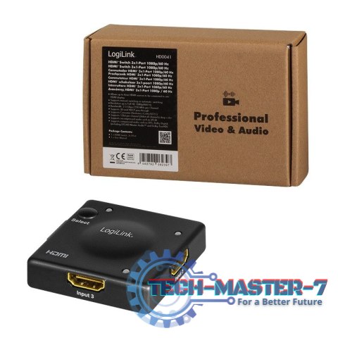 Switch 3x1 HDMI, 1080p 60Hz Switch 3x1 HDMI, 1080p 60Hz