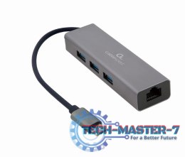 Hub 3 portowy USB 3.1 z kartą sieciową