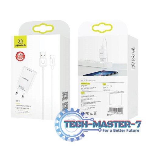 Ładowarka sieciowa 1xUSB T21 Lightning 2,1A Ładowarka sieciowa 1xUSB T21 Lightning 2,1A