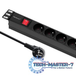Listwa zasilająca do szafy RACK 1U | 16A | PDU | 6xFRENCH | 2m