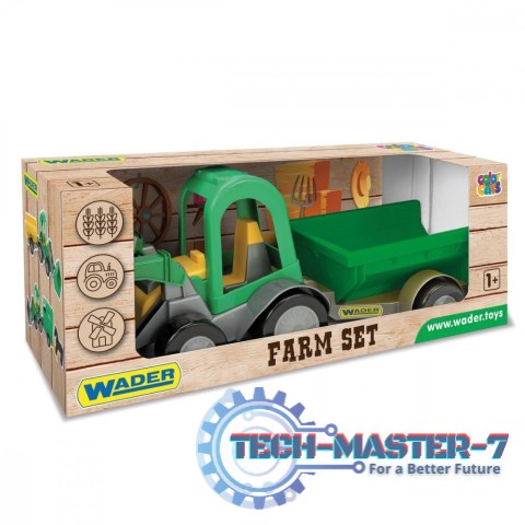 Traktor ładowarka z przyczepą Farmer w kartonie Traktor ładowarka z przyczepą Farmer w kartonie