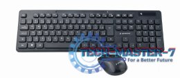 Zestaw klawiatura+mysz czarny/bezprzewodowy US