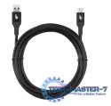 Kabel USB 3.0 - USB C 2m PREMIUM 3A czarny TPE