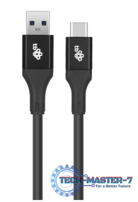 Kabel USB 3.0 - USB C 2m PREMIUM 3A czarny TPE Kabel USB 3.0 - USB C 2m PREMIUM 3A czarny TPE