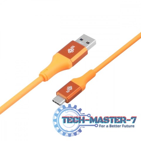 Kabel USB 3.0 - USB C 2m PREMIUM 3A pomarańczowy TPE Kabel USB 3.0 - USB C 2m PREMIUM 3A pomarańczowy TPE