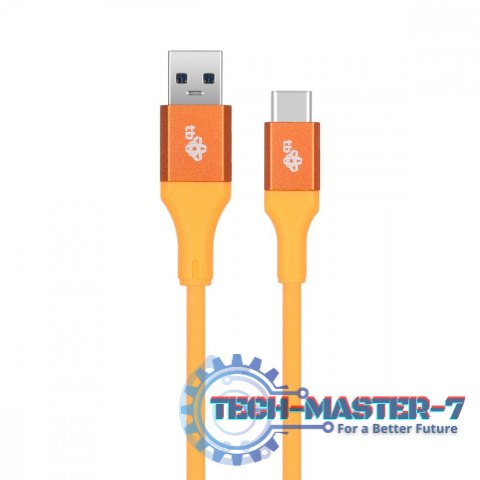 Kabel USB 3.0 - USB C 2m PREMIUM 3A pomarańczowy TPE Kabel USB 3.0 - USB C 2m PREMIUM 3A pomarańczowy TPE