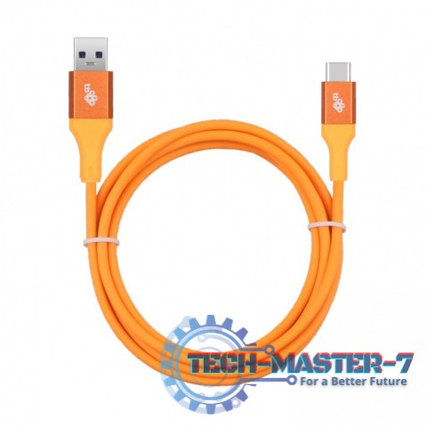 Kabel USB 3.0 - USB C 2m PREMIUM 3A pomarańczowy TPE Kabel USB 3.0 - USB C 2m PREMIUM 3A pomarańczowy TPE
