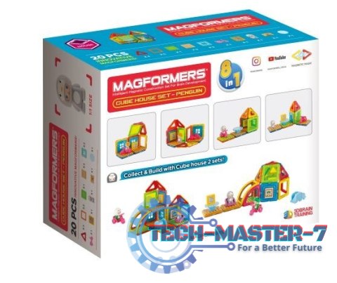 Klocki magnetyczne Cube House Pingwin Klocki magnetyczne Cube House Pingwin