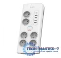 Listwa antyprzepięciowa 6 gniazd AC Fr 40W, 2 m