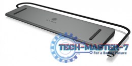 Stacja dokująca IB-DK2106-C Type-C z potrójnym wyjściem wideo, 2x High Speed HDMI typu A, 1x interfejs VGA, trzy interfejsy USB 