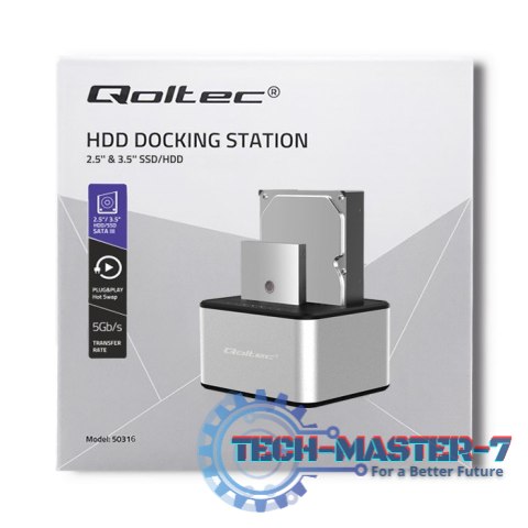 Stacja dokująca dysków 2xHDD/SSD | 2.5"/3.5" SATA | USB 3.0 | Klonowanie Stacja dokująca dysków 2xHDD/SSD | 2.5"/3.5" SATA | USB 3.0 | Klonowanie