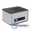 Stacja dokująca dysków 2xHDD/SSD | 2.5"/3.5" SATA | USB 3.0 | Klonowanie