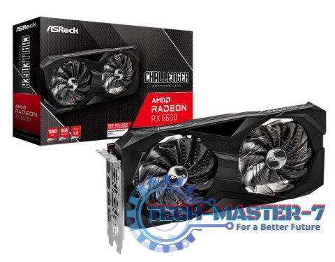 Karta graficzna Radeon RX 6600 Challenger D 8GB 128bit GDDR6 3DP/HDMI Karta graficzna Radeon RX 6600 Challenger D 8GB 128bit GDDR6 3DP/HDMI