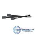 Hub USB 3.2, USB-C/M 90, do 3xUSB-A/F, 0.15m