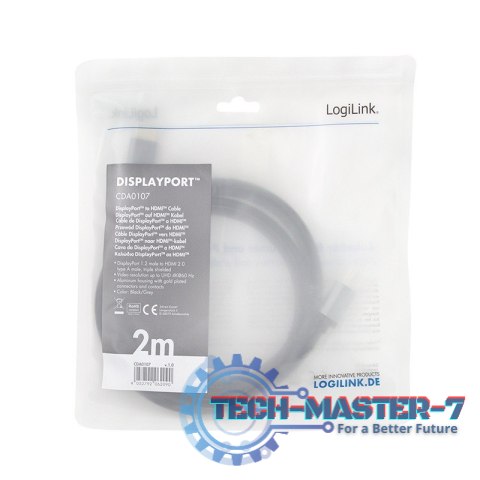 Kabel DisplayPort 4K/60 Hz,DP do HDMI aluminiowy 2m Kabel DisplayPort 4K/60 Hz,DP do HDMI aluminiowy 2m