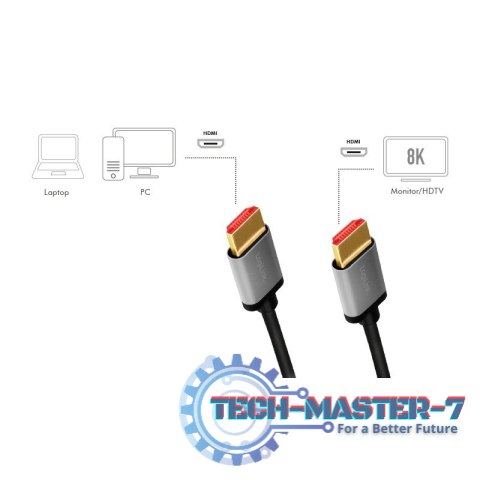 Kabel HDMI 2.1 8K/60Hz aluminiowy 3m Kabel HDMI 2.1 8K/60Hz aluminiowy 3m
