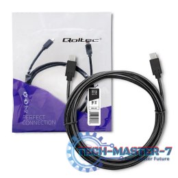 Kabel USB 3.1 typ C męski | USB 3.1 typ C męski | 3m | Czarny