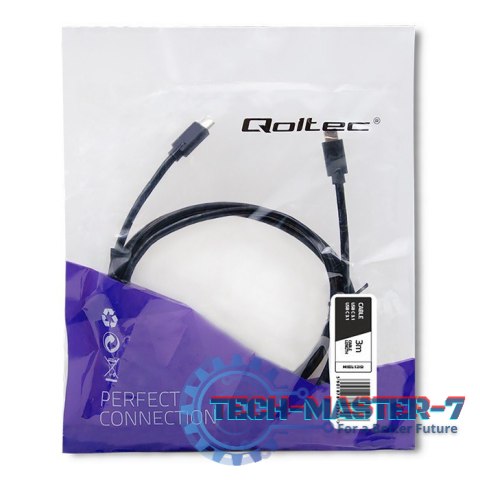 Kabel USB 3.1 typ C męski | USB 3.1 typ C męski | 3m | Czarny Kabel USB 3.1 typ C męski | USB 3.1 typ C męski | 3m | Czarny