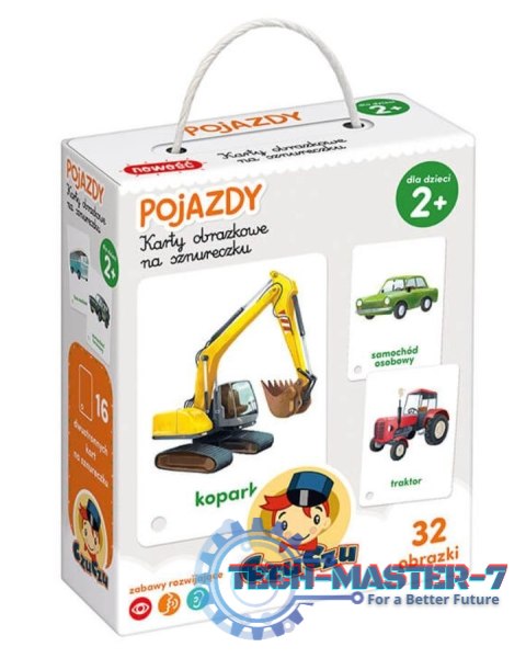 Karty obrazkowe na sznurku - Pojazdy Karty obrazkowe na sznurku - Pojazdy