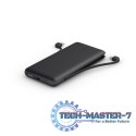 PowerBank 10 000mAh z kablami USB-C/LTG Czarny