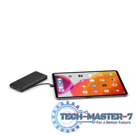 PowerBank 10 000mAh z kablami USB-C/LTG Czarny PowerBank 10 000mAh z kablami USB-C/LTG Czarny