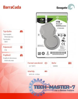 Dysk twardy SEAGATE Barracuda 1 TB 2.5