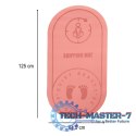 Mata fitness do ćwiczeń jogi skakania na skakance wygłuszająca antypoślizgowa 125x61.5x0,6 cm różowa