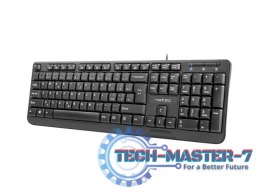 Klawiatura Trout Slim USB CZ/SK 1.8m Czarna