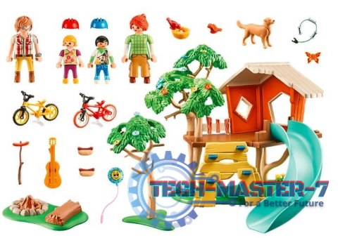 Klocki Zestaw z figurkami Family Fun 71001 Domek na drzewie ze zjeżdżalnią Klocki Zestaw z figurkami Family Fun 71001 Domek na drzewie ze zjeżdżalnią