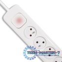 Listwa antyprzepięciowa | 4 gniazda | 2xUSB | 1.8m | Biała