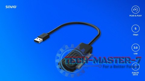 Adapter SATA żeński - USB 3.0 męski do dysków 2,5, AK-38 Adapter SATA żeński - USB 3.0 męski do dysków 2,5, AK-38