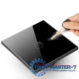 Dotykowy włącznik światła pojedynczy Wi-Fi SMART MCE716B Czarny