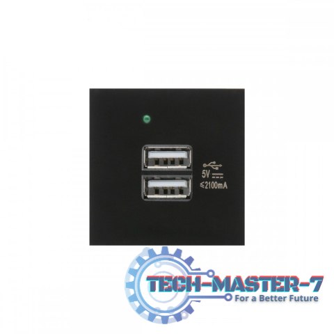 Gniazdo USB x2 z ładowarką pasuje do szklanych ramek MCE728B Czarne Gniazdo USB x2 z ładowarką pasuje do szklanych ramek MCE728B Czarne