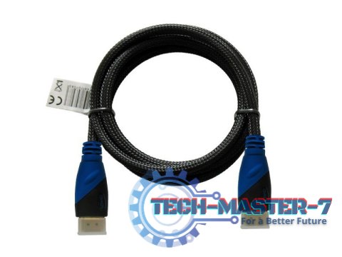 Kabel HDMI (M) 2m, oplot nylonowy, złote końcówki, v1.4 high speed, ethernet/3D, CL-48 Kabel HDMI (M) 2m, oplot nylonowy, złote końcówki, v1.4 high speed, ethernet/3D, CL-48