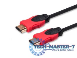 Kabel HDMI (M) v2.0, 7,5m, miedź, czarny, złote końcówki, ethernet/3D, CL-140