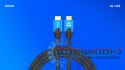 Kabel HDMI (M) v2.1, 3m, 8K, miedź, niebiesko-czarny, złote końcówki, ethernet/3D, CL-143