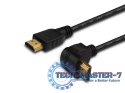 Kabel HDMI kątowy złoty v1.4 3D, 4Kx2K, 1.5m, CL-04