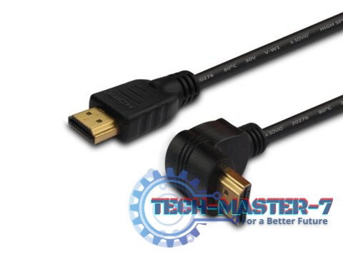 Kabel HDMI kątowy złoty v1.4 3D, 4Kx2K, 1.5m, CL-04 Kabel HDMI kątowy złoty v1.4 3D, 4Kx2K, 1.5m, CL-04