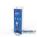 Kabel magnetyczny USB - USB typ C, Micro i Lightning, czarny, 1m, CL-152