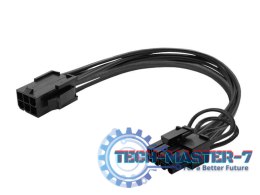 Kabel zasilający 6 pin - 8 pin (6+2) PCI Express, AK-49