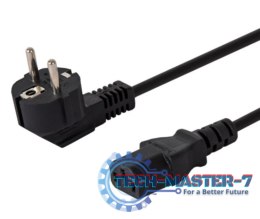 Kabel zasilający Schuko męski - IEC C13, kątowy, 3m, CL-146