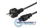 Kabel zasilający koniczynka 3x0.75mm2, 1,8m, CL-81