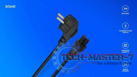 Kabel zasilający koniczynka, 3m, CL-158 Kabel zasilający koniczynka, 3m, CL-158