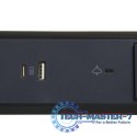 Przedłużacz 5x2PZ +USB A/C 1,5m czarny