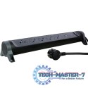 Przedłużacz 5x2PZ +USB A/C 1,5m czarny