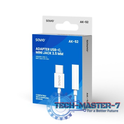 Adapter USB-C - Mini Jack 3,5 mm, Samsung, AK-52 Adapter USB-C - Mini Jack 3,5 mm, Samsung, AK-52