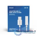Adapter USB-C - Mini Jack 3,5mm, Xiaomi, Huawei, Oppo, AK-51